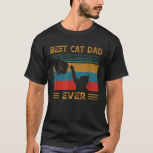 Mens Vintag Best Cat Vater je Bump Grafik Plus T-Shirt