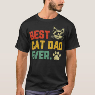 Mens Vintag Best Cat Vater je Cat Daddy Father Da T-Shirt
