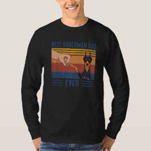 Mens Vintag Best Doberman Vater Ever Fist Bump Dog T-Shirt