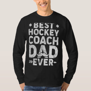Mens Vintag Best Hockey Coach Vater je Vater D T-Shirt