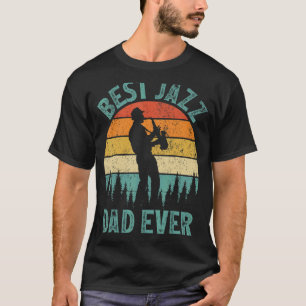 Mens Vintag Best Jazz Vater je Vatertag T-Shirt
