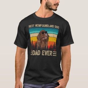 Mens Vintag Best Neufundland Hund Vater je Faa T-Shirt