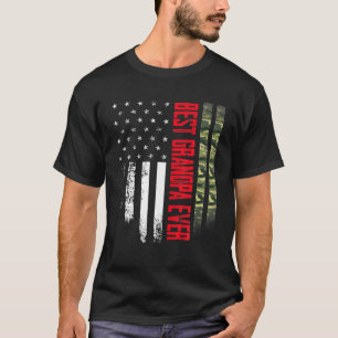 Mens Vintag Best Opa je Camouflage amerikanische F T-Shirt