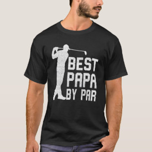 Mens Vintag Best Papa by Par Vatertag Golf T-Shirt