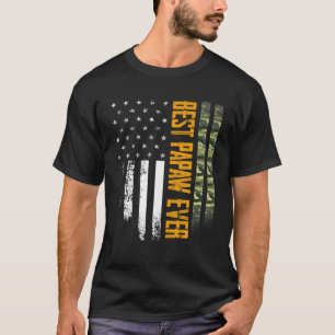 Mens Vintag Best Papaw jemals Camouflage American  T-Shirt