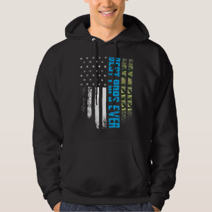 Mens Vintag Best Pops Ever Camouflage American Fla Hoodie