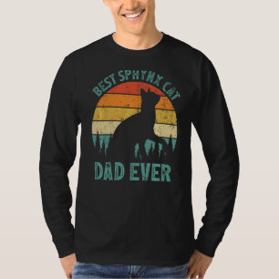 Mens Vintag Best Sphynx Cat Vater je Vater's Da T-Shirt
