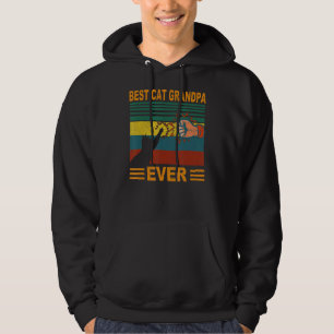 Mens Vintag Beste Katze Opa je Katze Opa Frische P Hoodie