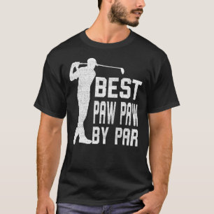 Mens Vintag beste Paw Paw Par Vatertag Gol T-Shirt