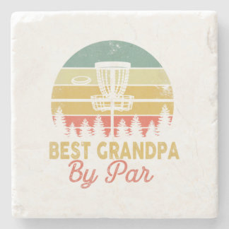 Mens Vintag bester Opa Par Disc Golf Vater Fett Steinuntersetzer