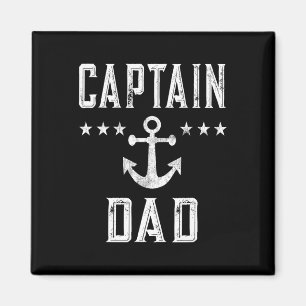 Mens Vintag Captain Vater Lake Boating Vatertag Magnet