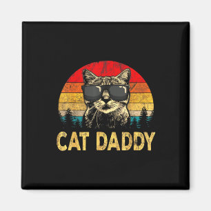 Mens Vintag Cat Daddy Fun Cat Lover Gift Cat Vater Magnet