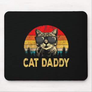 Mens Vintag Cat Daddy Fun Cat Lover Gift Cat Vater Mousepad