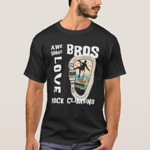 Mens Vintag Climbing Carabiner Phantastisch Bros L T-Shirt