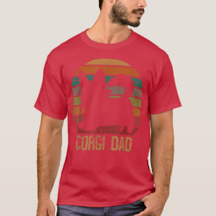 Mens Vintag Corgi Vater Funny Welsh Corgi Papa 865 T-Shirt
