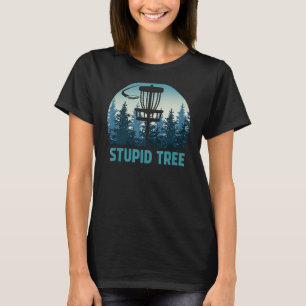 Mens Vintag Disk Golf Funny Stupid Tree Frisbee G T-Shirt