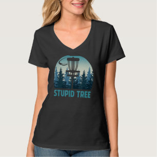 Mens Vintag Disk Golf Funny Stupid Tree Frisbee G T-Shirt