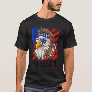 Mens Vintag Eagle Mullet 4. Juli USA T-Shirt