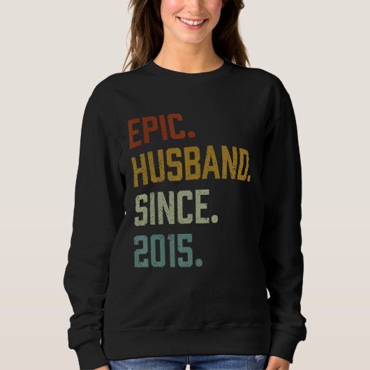 Mens Vintag Epic Husband Seit 2015 Sweatshirt (Vorderseite)