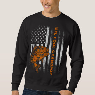 Mens Vintag Flag American Reel Cool Grandpop Flatt Sweatshirt