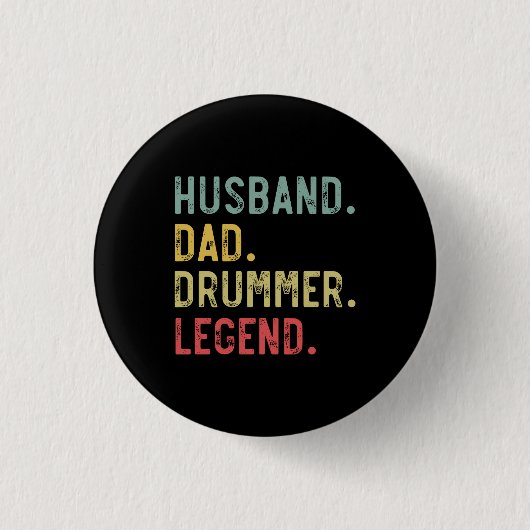 Mens Vintag Gift Shirt Husband Vater Drummer Legen Button (Vorderseite)