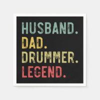Mens Vintag Gift Shirt Husband Vater Drummer Legen