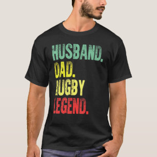 Mens Vintag Husband Vater Rugby Legend Retro T-Shirt