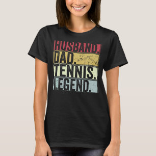 Mens Vintag Husband Vater Tennis Legend für Fauna T-Shirt