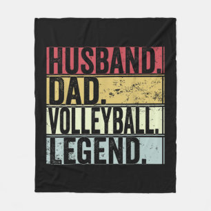 Mens Vintag Husband Vater Volleyball Legend Fun Fa Fleecedecke