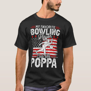 Mens Vintag mein Lieblings-Bowling-Player ruft mic T-Shirt