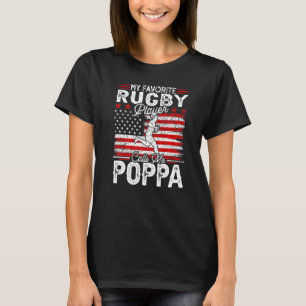 Mens Vintag Mein Lieblings-Rugby-Player ruft Pop a T-Shirt