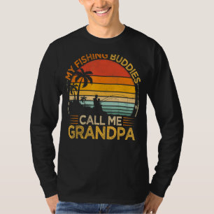 Mens Vintag meine Fischbuddies nennen Opa Fishi T-Shirt