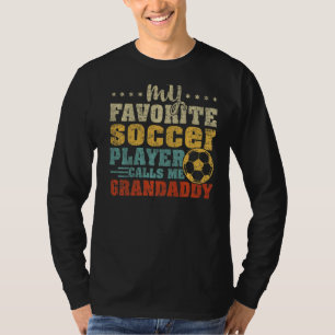 Mens Vintag meinen Lieblingsfußballspieler Grandad T-Shirt