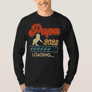 Mens Vintag Papa Loading 2023 Expectant Vaterda T-Shirt