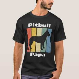Mens Vintag Pitbull Papa Pitbull Dog Vater T-Shirt