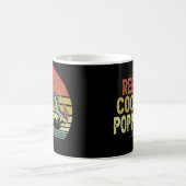 Mens Vintag Poppa Reel Cool Poppa Fisherman Kaffeetasse (Mittel)