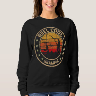 Mens Vintag Reel Cool Grampie Angeln Funny Fisch Sweatshirt