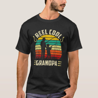 Mens Vintag Reel Cool Grandpa Funny Fisherman Gif T-Shirt