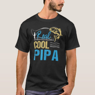 Mens Vintag Reel Cool Pipa Angeln Daddy Grandpa T-Shirt