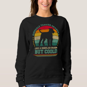 Mens Vintag Retro Airedale Terrier Grandpa Fauna Sweatshirt