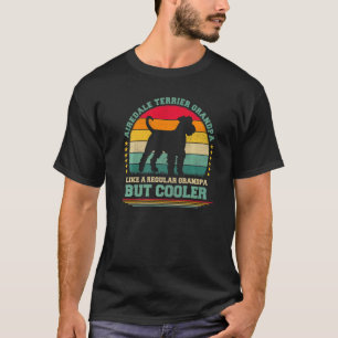 Mens Vintag Retro Airedale Terrier Grandpa Fauna T-Shirt