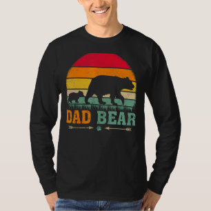Mens Vintag Retro Bär Tierbärenbär Vatervater T-Shirt