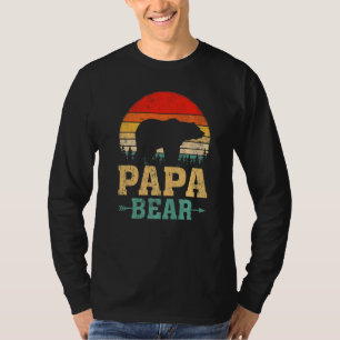 Mens Vintag Retro Bear Animal Papa Bärenvater' T-Shirt