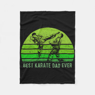 Mens Vintag Retro Best Karate Vater Ever Funny Dad Fleecedecke