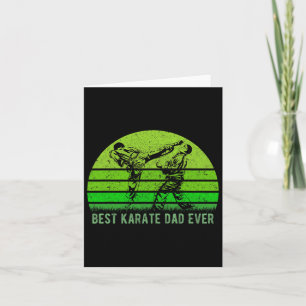Mens Vintag Retro Best Karate Vater Ever Funny Dad Karte