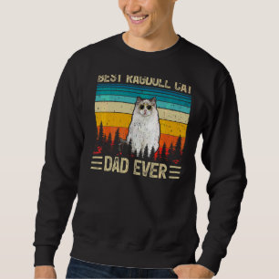 Mens Vintag Retro Best Ragdoll Cat Vater Ever Fath Sweatshirt