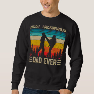 Mens Vintag Retro Bester Taekwondo Vater je Vater Sweatshirt