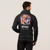 Mens Vintag Retro Boxer Dog Lover Vater Hoodie (Schwarz voll)