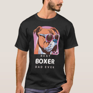 Mens Vintag Retro Boxer Dog Lover Vater T-Shirt