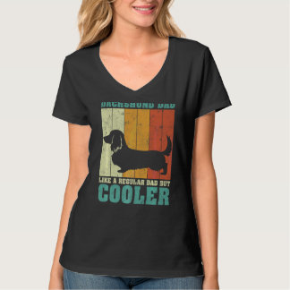 Mens Vintag Retro Dackel Vater wie ein normaler Da T-Shirt